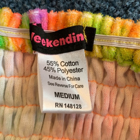 Bright Tie Dye Soft Terry Tube Sundress Cover up - Picture 4 of 6